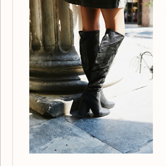 Free People Shoes - Free People Italian Leather Knee High Heeled Boots